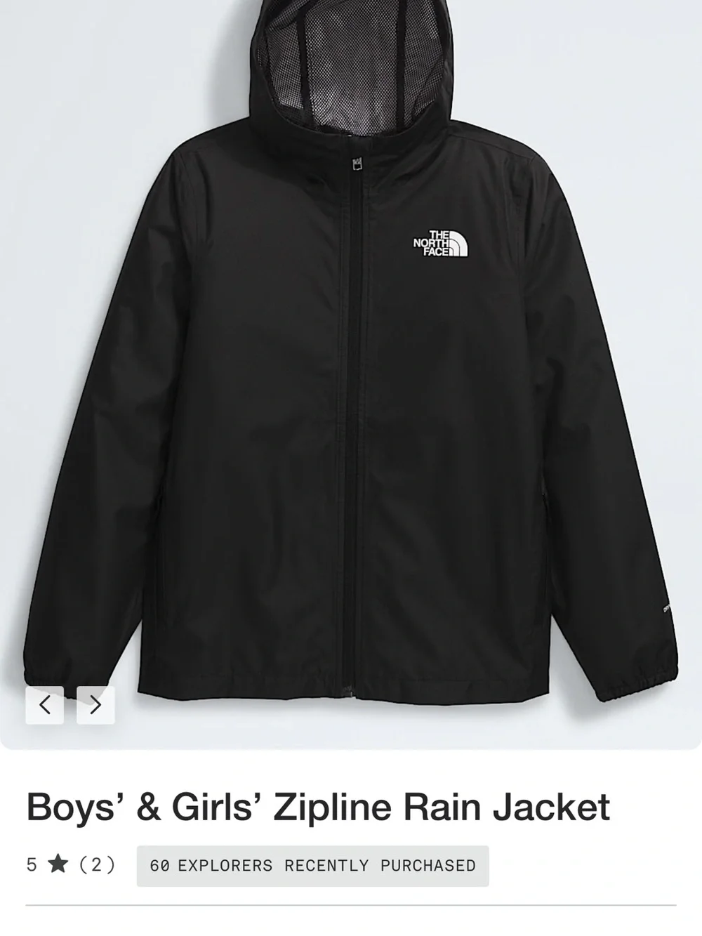Kids North Face Rain Jacket